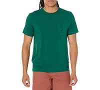 Nautica Herren Solides Rundhalsausschnitt, kurzärmelig und mit Tasche T-Shirt, Tidal Green, 5X