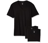 Nautica Herren 3-Pack Cotton V-Neck T-Shirt Unterwsche, Schwarz, 3 Stück, Groß