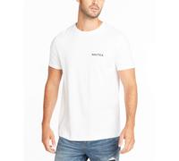 Nautica Herren-T-Shirt mit kurzen rmeln, einfarbig, Rundhalsausschnitt, hellwei, einfarbig, Gre S, US