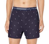 Nautica Herren Tagless Soft Cotton Knit Boxer Boxershorts, Sails/Peacoat Navy, Small