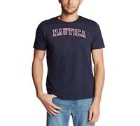 Nautica Herren V91800 T Shirt, Navy, L EU