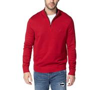 Nautica Herren Viertelreißverschluss Pullover, Nautisches Rot, XL