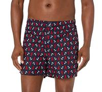 Nautica Klassische Herren-Boxershorts aus gewebter Baumwolle, Nautica L Lobster-Peacoat, X-Large