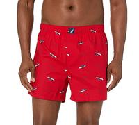 Nautica Klassische Herren-Boxershorts aus gewebter Baumwolle, Speedboats-Nautica Red, X-Large