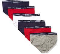Nautica Klassische Herren-Slips aus Baumwolle im Multipack, Small