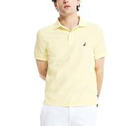 Nautica Klassisches Herren-Poloshirt, kurzärmelig, solide Performance Deck, gelb, L