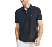 Nautica Herren Classic Short-Sleeve Solid Polo T-Shirt Poloshirt, True Black, Mittel