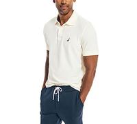 Nautica Klassisches Poloshirt für Herren, kurzärmelig, solides Performance-Deck, Poloshirt, Segelcreme, Mittel