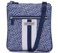 Nautica Damen Lakeside Signature Jaquard North South Umhängetasche Crossbody, Indigo/Mandala-Traum