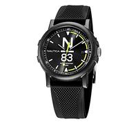 Nautica Men's Quartz Silicone Strap, Black, 20 Casual Watch (Model: NAPEPS106)
