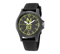 Nautica Men's Quartz Silicone Strap, Black, 20 Casual Watch (Model: NAPJSS221)