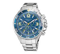 Nautica Men's Quartz Stainless Steel Strap, Silver, 22 Casual Watch (Model: NAPNSS219)