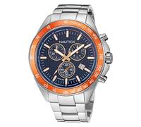 Nautica Men's Quartz Stainless Steel Strap, Silver, 22 Casual Watch (Model: NAPOBF117)