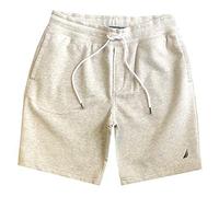 Nautica Mens Soft Cotton Fleece Jogger Gym Active Sweat Shorts (L, Grey)