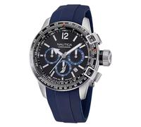 Nautica Men's Stainless Steel Quartz Silicone Strap, Blue, 22 Casual Watch (Model: NAPBFF101)