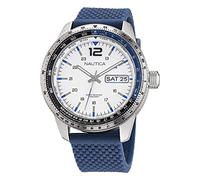 Nautica Men's Stainless Steel Quartz Silicone Strap, Blue, 22 Casual Watch (Model: NAPP39F08)