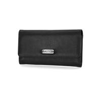 Nautica Money Manager Damen Slim Compact RFID Blocking Kreditkartenetui Clutch Wallet Organizer mit Rei verschluss M nzfach und Telefonfach i