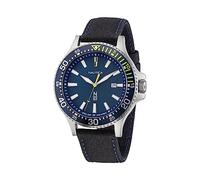 Nautica N83 Herren N83 Cocoa Beach Blue Recycelte Baumwolle Canvas Strap Watch (Modell: NAPCBF202), Silber/Blau, Silber/Blau, Gurt