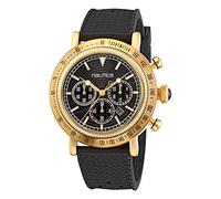 Nautica Spettacolae Herren-Armbanduhr mit schwarzem Silikonarmband (Modell: NAPSPF201), schwarz