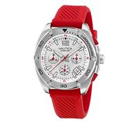 Nautica Tin Can Bay Chrono Herrenuhr NAPTCF205, Rot, Band, rot, Streifen