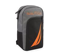 Nautica Unisex Shoulder Sling Bag, Schwarz/Grau/Orange