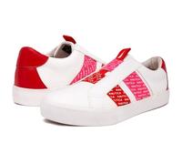 Nautica Women Fashion Sneaker Casual Shoes -Slip On-Marita-White Red Pink-6