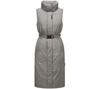 Lange Winterweste mit Taillengürtel "Abendlied XIV" Grey XS