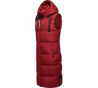 Navahoo Damen ärmellose lange Outdoorweste warme Winterjacke Schnuffelchen Blood Red Gr. XS