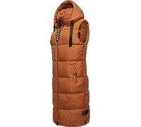 Navahoo Damen ärmellose Lange Outdoorweste warme Winterjacke Schnuffelchen Rusty Cinnamon Gr. XS