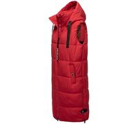 Navahoo Damen ärmellose lange Outdoorweste warme Winterjacke Schnuffelchen Salsa Red Gr. 3XL