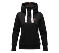 Navahoo Damen Hoodie Namikaa - Kuscheliger Kapuzenpullover mit Hochkragen & Kunstleder-Details L