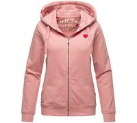 Navahoo Damen Hoodie Sweatjacke Kapuzen Jacke Sweater Pullover Cremetörtchen (M, Powder Rose)