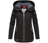 Navahoo Damen Jacke Frühling Übergangsjacke Parka Mantel Kapuze B692 [B692-Wek-Schwarz-Gr.M]