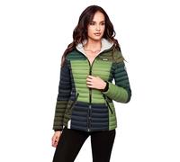 Navahoo Damen Jacke Steppjacke Übergangsjacke gesteppt Colour Blocking B841 [B841-Multikulti-Forest-Gr.S]