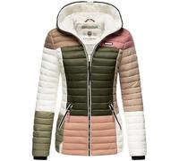 Navahoo Damen Jacke Steppjacke Übergangsjacke gesteppt Colour Blocking B841 [B841-Multikulti-Naturals-Gr.XS]