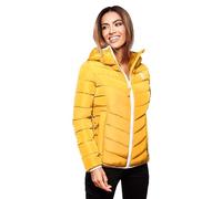 Navahoo Damen Jacke Steppjacke Übergangsjacke gesteppt Stepp Herbst B675 [B675-Elv-Gelb-Gr.S]