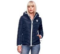 Navahoo Damen Jacke Steppjacke Übergangsjacke gesteppt Stepp Herbst B675 [B675-Elv-Navy-Gr.S]