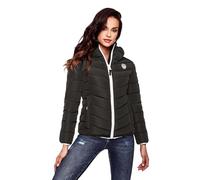 Navahoo Damen Jacke Steppjacke Übergangsjacke gesteppt Stepp Herbst B675 [B675-Elv-Schwarz-Gr.XS]