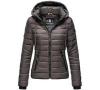 Navahoo Damen Jacke Übergangsjacke Frühling Frühjahr Steppjacke Winterjacke mit abnehmbare Kapuze Kordelzug gesteppt leichte Frauen Outdoor Freizeit Wandern Reiten Lulana Anthrazit XS