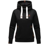 NAVAHOO Damen Kapuzensweatshirt weicher Hoodie mit breiten Tunnelzugkordeln Namikaa