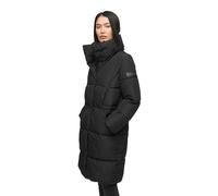 Navahoo Damen knielanger Wintermantel warmer Steppmantel mit hohem, gefütterten Kragen Wolkenkuss 14 Black Gr. S