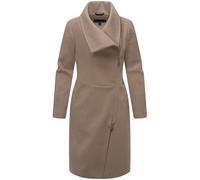 Kurzmantel NAVAHOO "Samtrose 14", Damen, Gr. XL (42), grau (taupe), Obermaterial: 90% Polyester, 10% Viskose, Innenfutter: 100% Polyester, Ärmelfutter: 100% Polyester, elegant, figurumspielend knieums