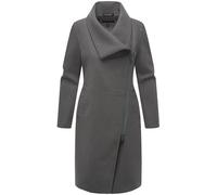 Kurzmantel NAVAHOO "Samtrose 14", Damen, Gr. L (40), grau (anthrazit), Obermaterial: 90% Polyester, 10% Viskose, Innenfutter: 100% Polyester, Ärmelfutter: 100% Polyester, elegant, figurumspielend knie