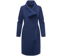Kurzmantel NAVAHOO "Samtrose 14", Damen, Gr. XS (34), blau (navy), Obermaterial: 90% Polyester, 10% Viskose, Innenfutter: 100% Polyester, Ärmelfutter: 100% Polyester, elegant, figurumspielend knieumsp
