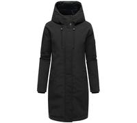 Navahoo Damen Langer Mantel warme Winterjacke mit Kapuze Hageltanz 14 Black Gr. L