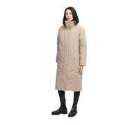 Navahoo Damen langer Wintermantel warmer Parka mit hohem Stehkragen und magnetischer Abdeckleiste Traumblüte 14 Taupe Grey Gr. L