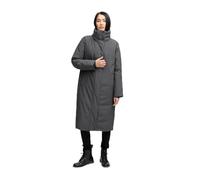 Navahoo Damen langer Wintermantel warmer Parka mit hohem Stehkragen und magnetischer Abdeckleiste Traumblüte 14 Anthracite Gr. 3XL