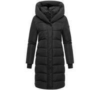 Navahoo Damen Langer Wintermantel warmer Steppmantel mit abnehmbarem Kragen-Einsatz Laubzauber 14 XS-4XL