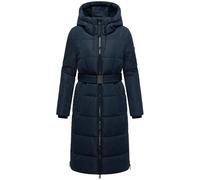 Warmer Steppmantel mit Taillengürtel "Herbstnebel 14" Navy XS