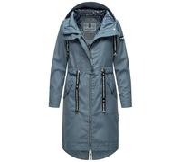 Navahoo Damen leichte Jacke Übergangsjacke Übergang Frühling Kapuze B863 [B863-Josin-Blau-Gr.L]